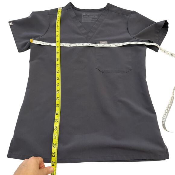Figs Catarina scrub top PO #5854 Gray sz XXS nurse professional workwear medical - Picture 4 of 9